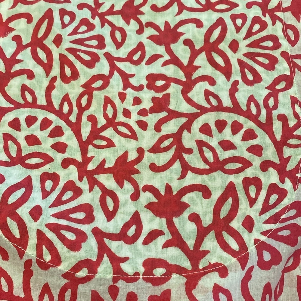 Gretchen Scott Cotton V Neck Tunic Floral Tunic Pink Cilantro Size SMALL - Picture 10 of 10